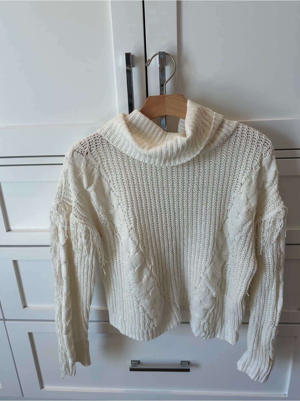 Cozy Cream Cable Knit Turtleneck Sweater